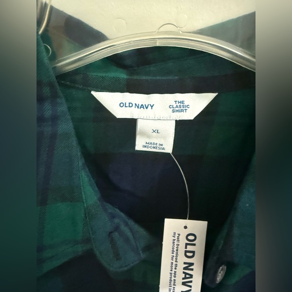 🍂✨NWT! Old Navy Green and Blue Plaid Button Down Shirt - Picture 5 of 10